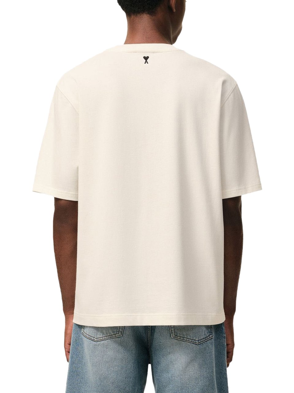 AMI Paris T-Shirts And Polos Blanc Creme Beige