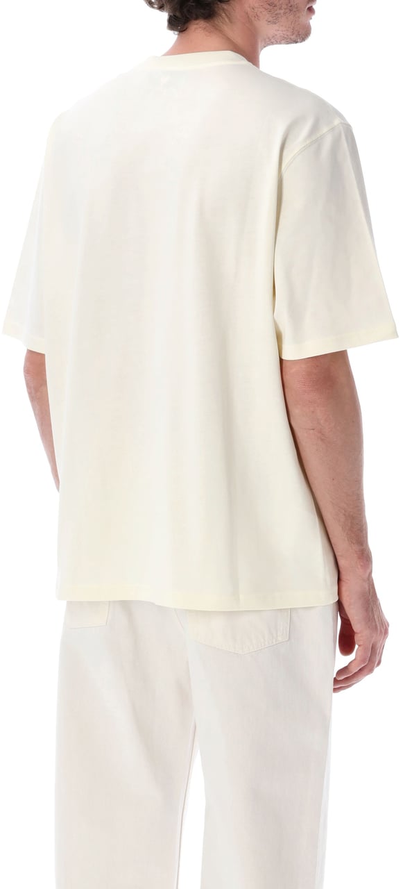 AMI Paris Sewn Scarf Tee Bianco Wit