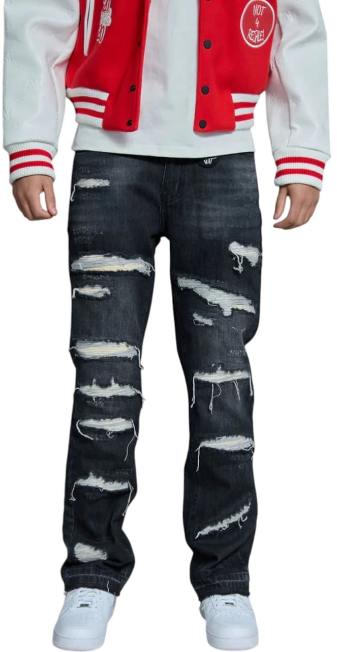 Amicci Heren Jeans Zwart