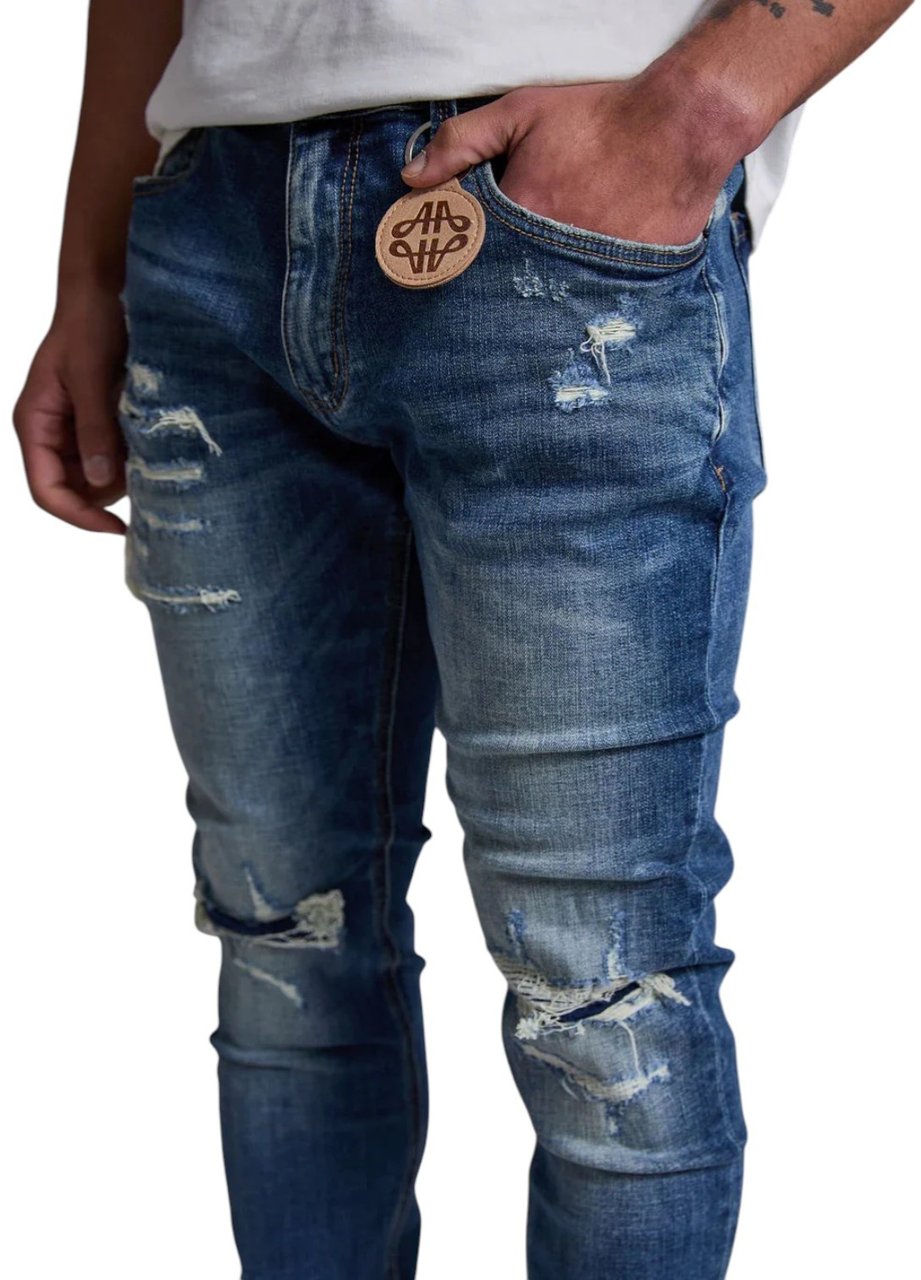 Amicci Heren Jeans Blauw