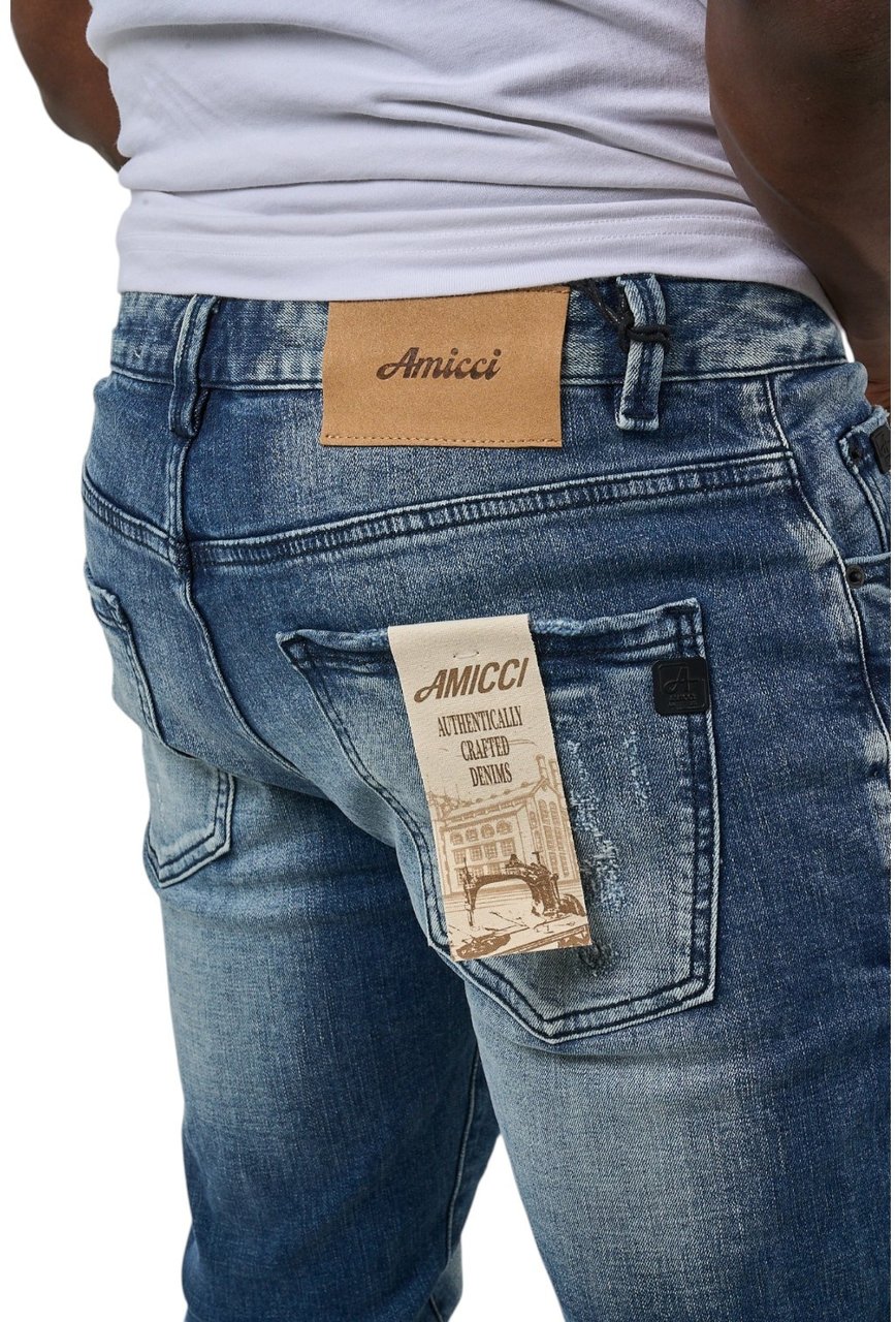 Amicci Heren Jeans Blauw