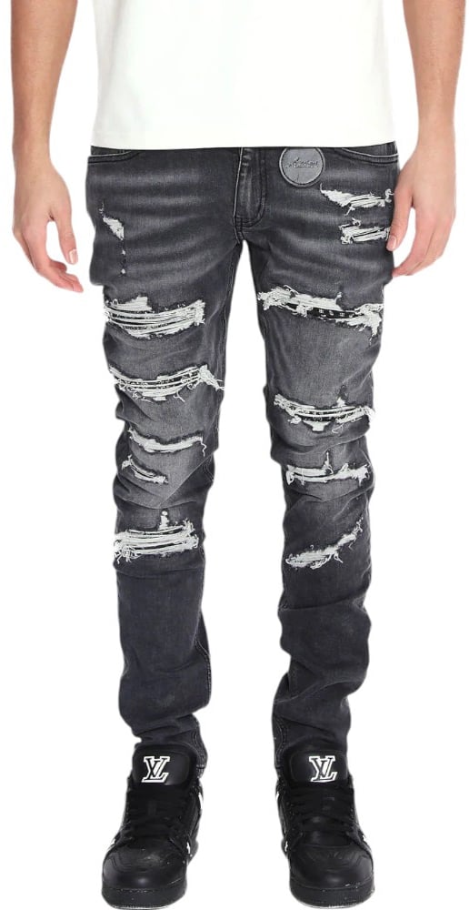 Amicci Heren Jeans Zwart