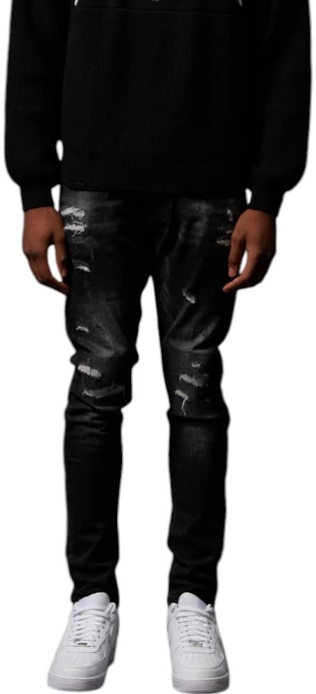 Amicci Heren Jeans Zwart
