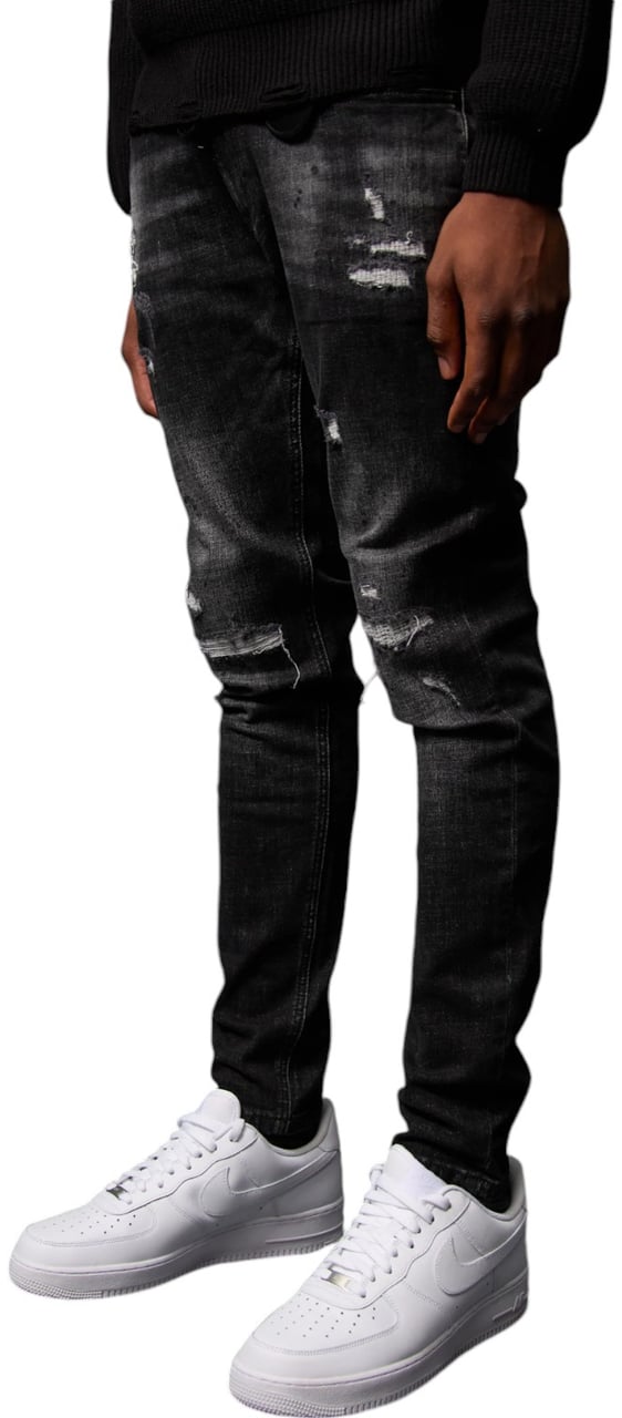 Amicci Heren Jeans Zwart
