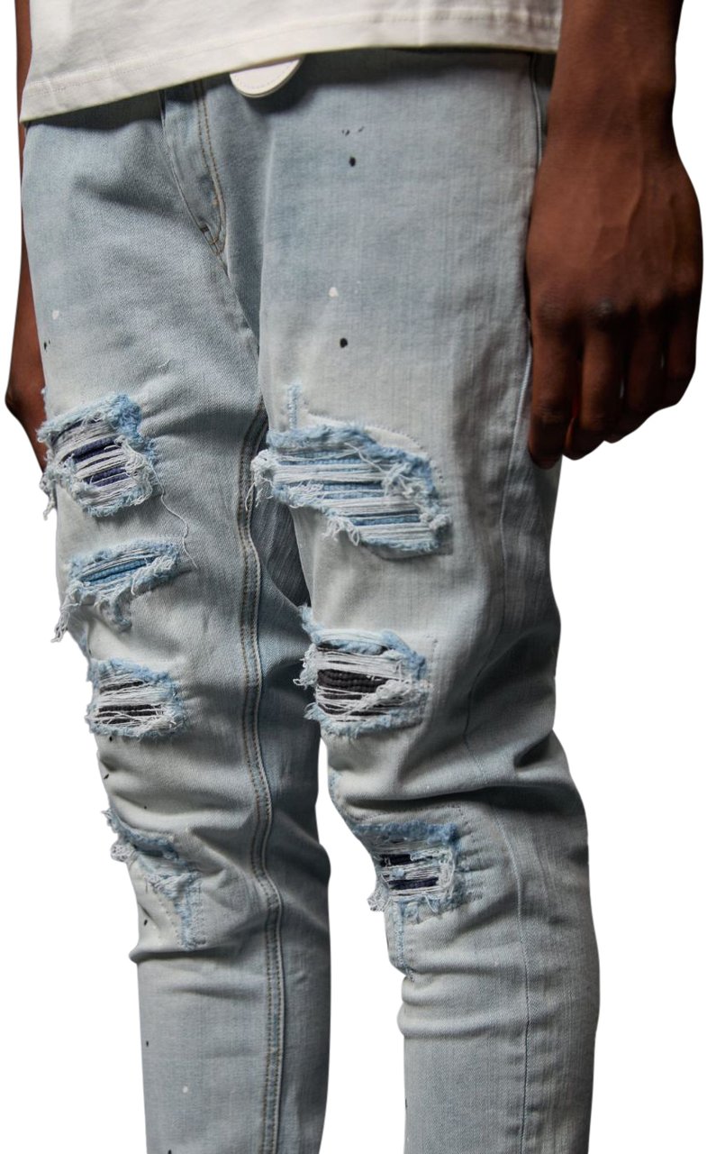 Amicci Sanko Ice Wash Jeans Blauw
