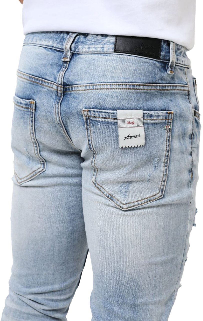 Amicci Sanko Purple Jeans Blauw