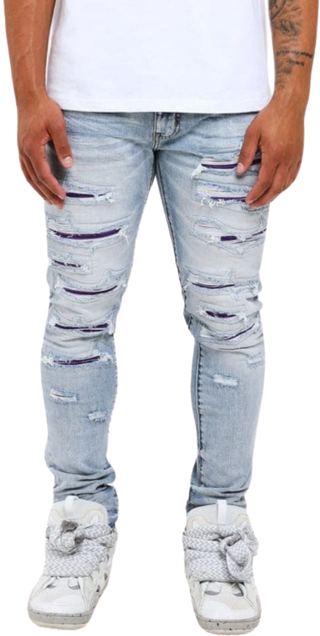 Amicci Sanko Purple Jeans Blauw