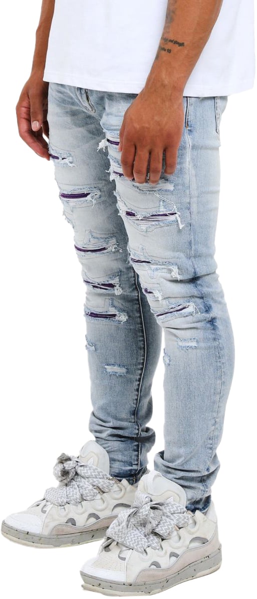 Amicci Sanko Purple Jeans Blauw