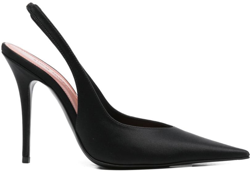 Amina Muaddi With Heel Black Zwart