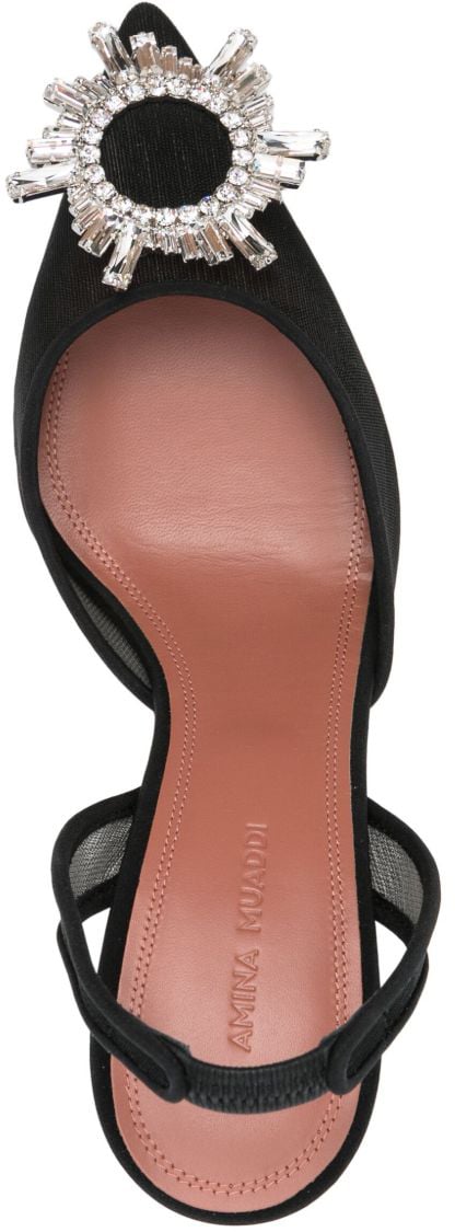 Amina Muaddi With Heel Black Zwart