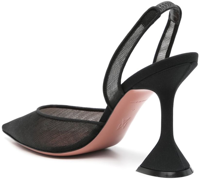 Amina Muaddi With Heel Black Zwart