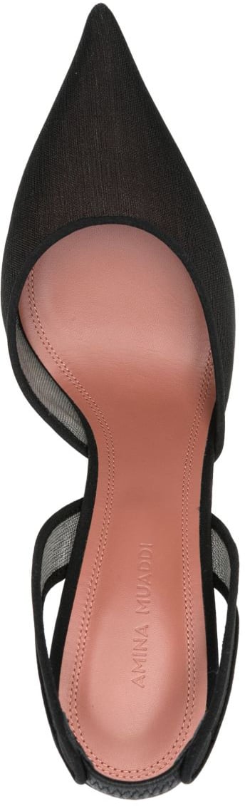 Amina Muaddi With Heel Black Zwart