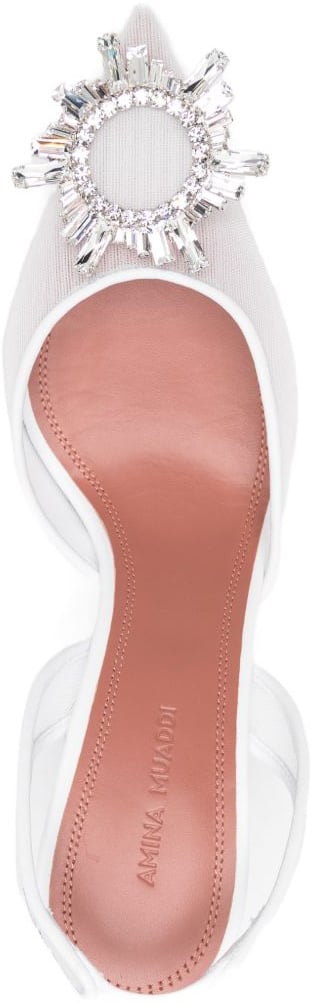 Amina Muaddi With Heel White Wit