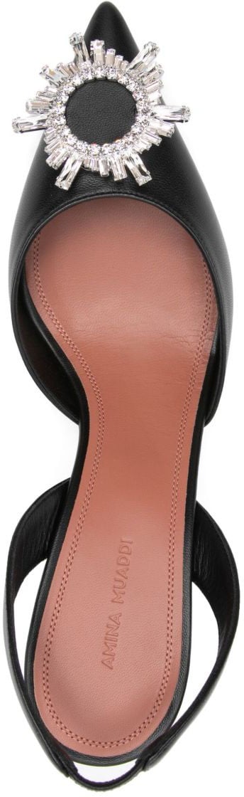 Amina Muaddi With Heel Black Zwart