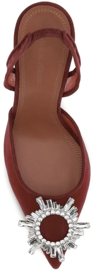 Amina Muaddi With Heel Bordeaux Rood