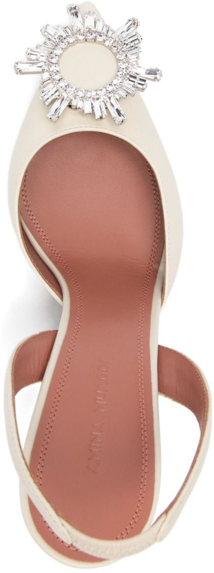 Amina Muaddi With Heel Beige Beige