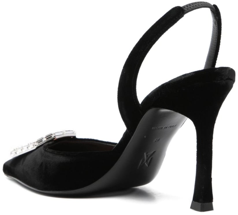 Amina Muaddi With Heel Black Zwart