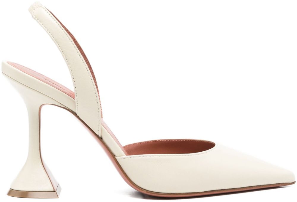 Amina Muaddi With Heel Beige Beige