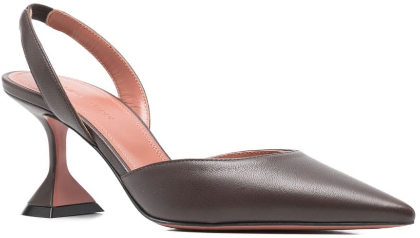 Amina Muaddi With Heel Brown Bruin