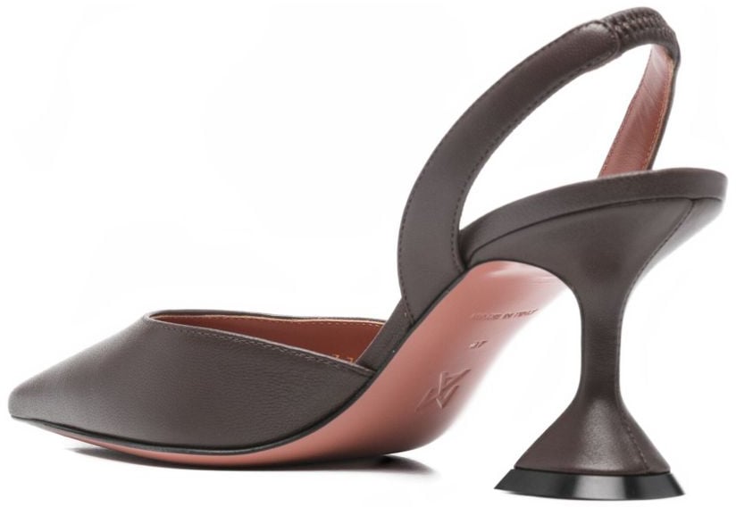 Amina Muaddi With Heel Brown Bruin