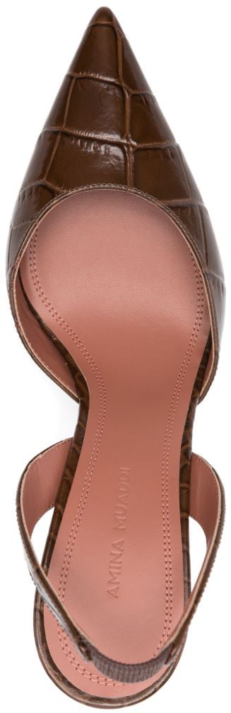 Amina Muaddi With Heel Brown Bruin