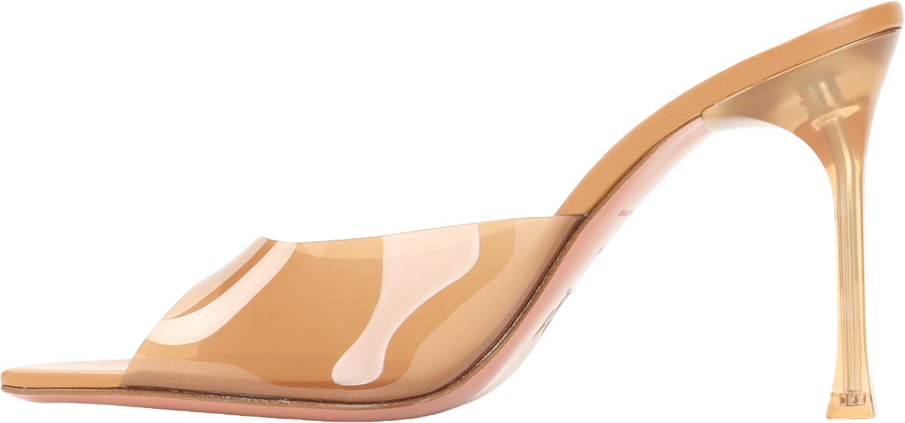 Amina Muaddi Alexa Glass 95 Slippers Divers