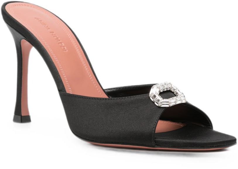 Amina Muaddi Sandals Black Zwart