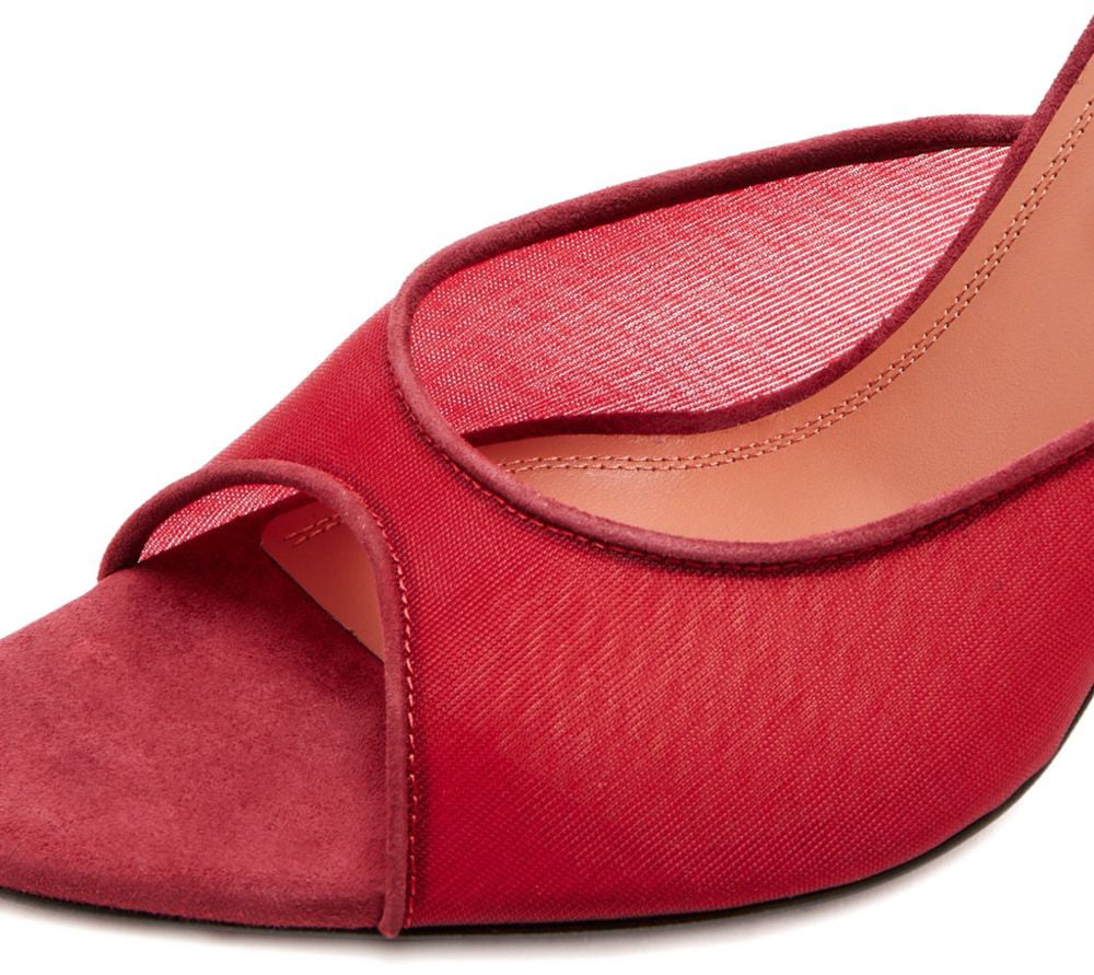 Amina Muaddi Sandals Red Rood