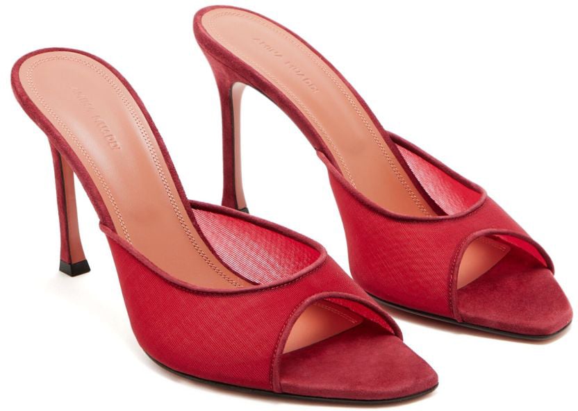Amina Muaddi Sandals Red Rood