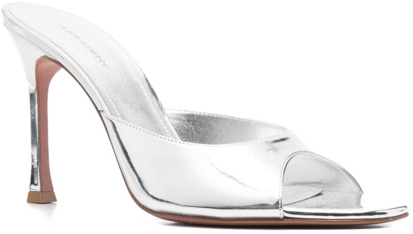 Amina Muaddi Sandals Silver Zilver