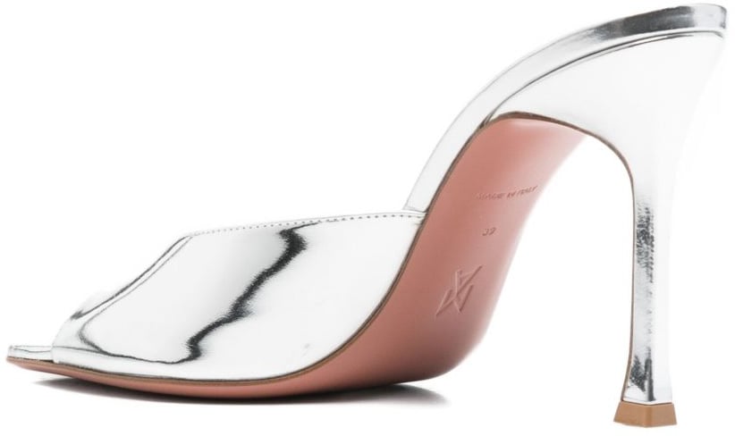 Amina Muaddi Sandals Silver Zilver