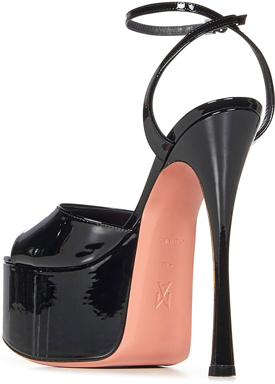 Amina Muaddi Sandals Black Zwart
