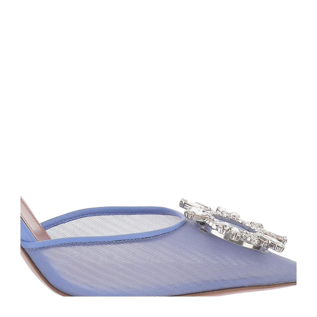 Amina Muaddi Begum Mesh Slingbacks Blauw
