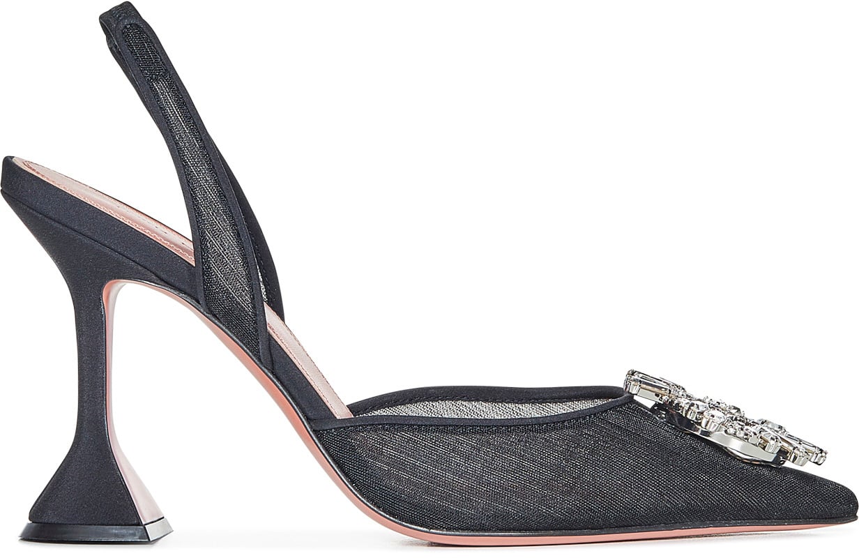 Amina Muaddi Sandals Black Zwart