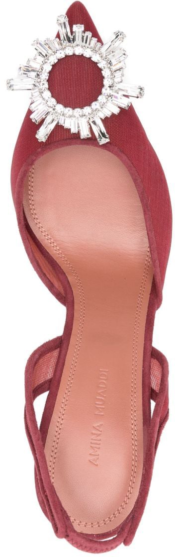Amina Muaddi With Heel Red Rood