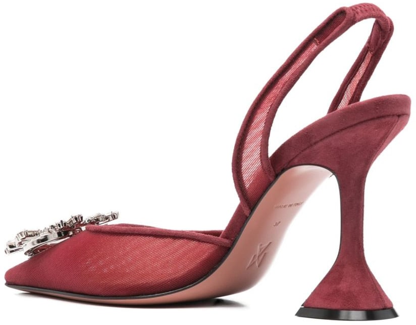 Amina Muaddi With Heel Red Rood