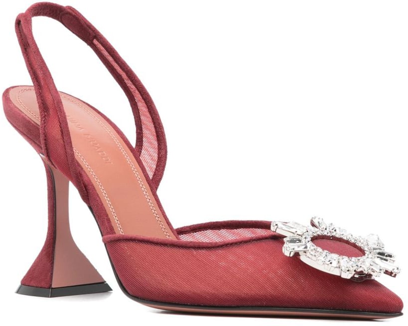 Amina Muaddi With Heel Red Rood