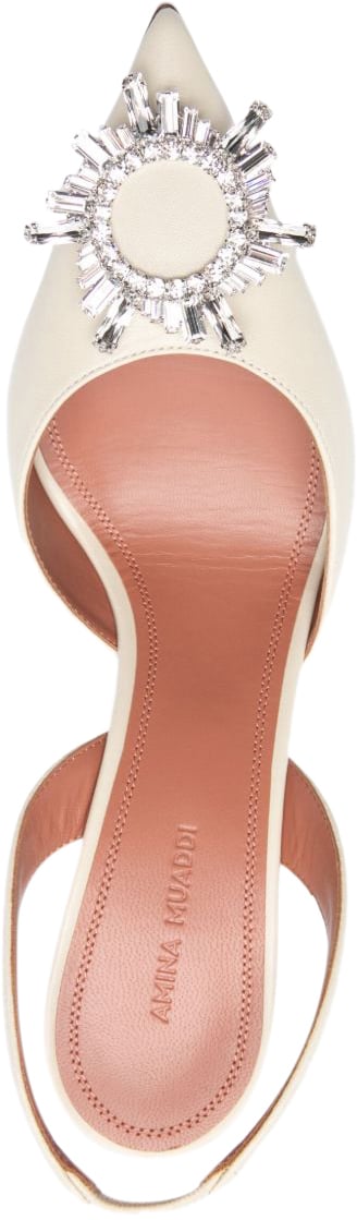 Amina Muaddi Amina Muaddi With Heel White Wit