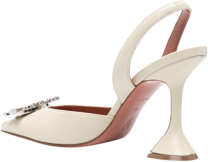 Amina Muaddi Amina Muaddi With Heel White Wit