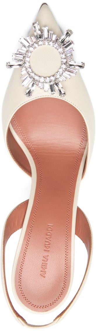 Amina Muaddi With Heel White Wit