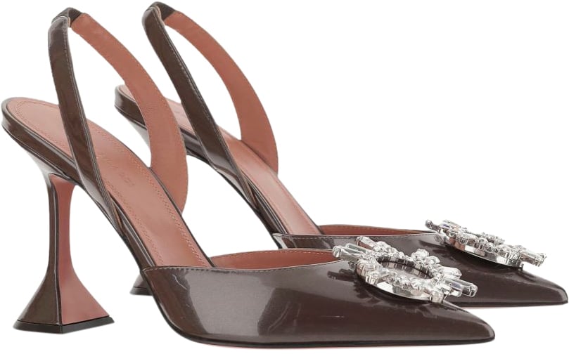 Amina Muaddi Amina Muaddi With Heel Brown Bruin