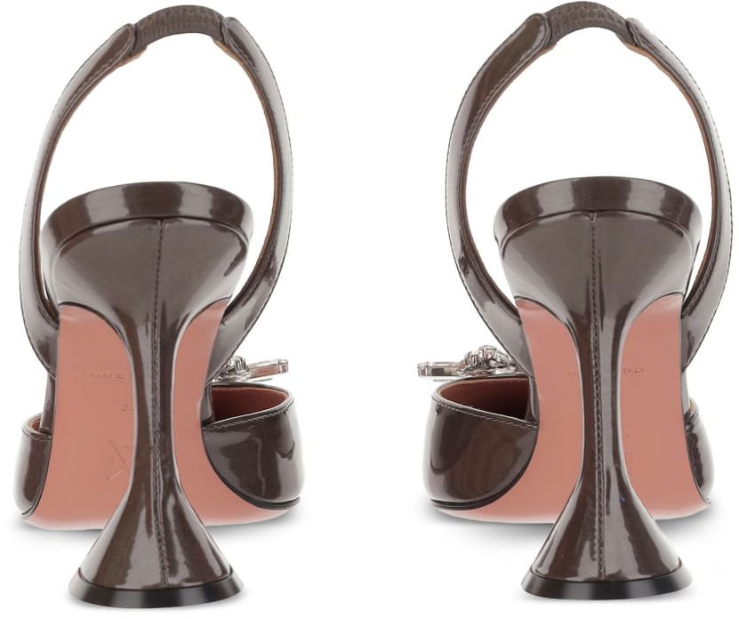 Amina Muaddi With Heel Brown Bruin