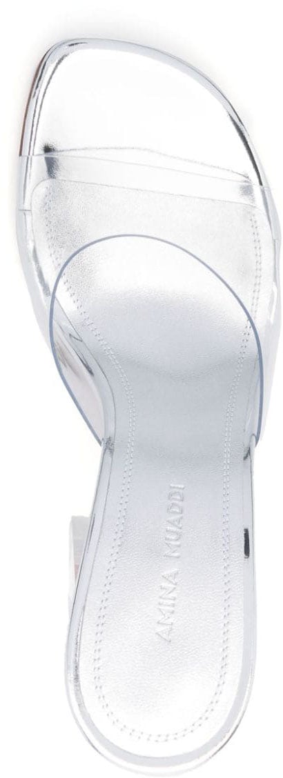 Amina Muaddi Sandals Grey Grijs