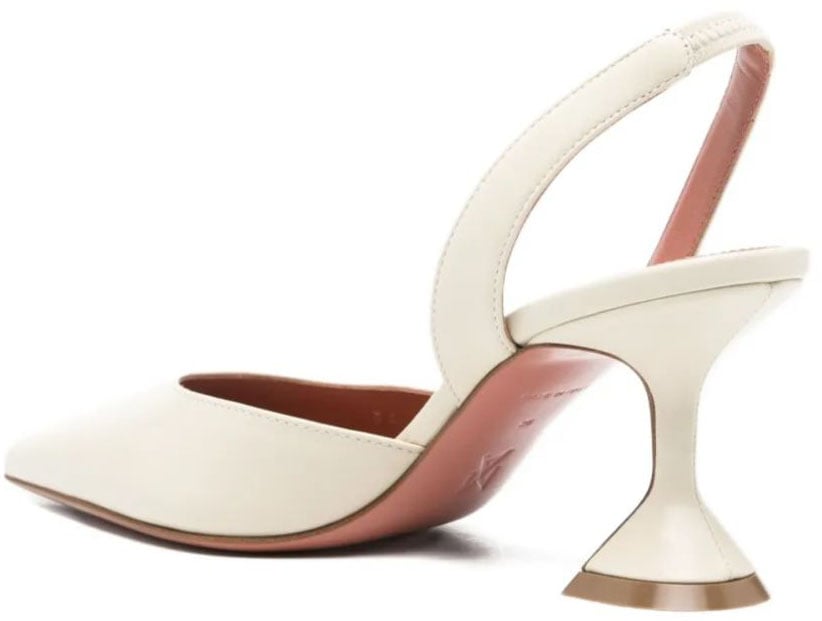 Amina Muaddi With Heel White Wit