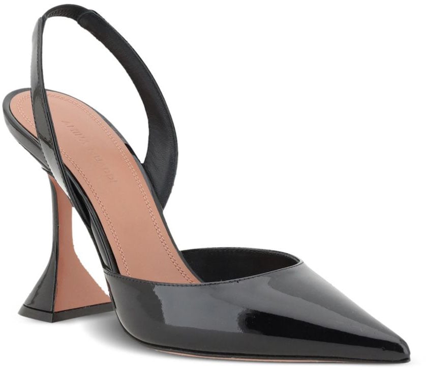 Amina Muaddi With Heel Black Zwart