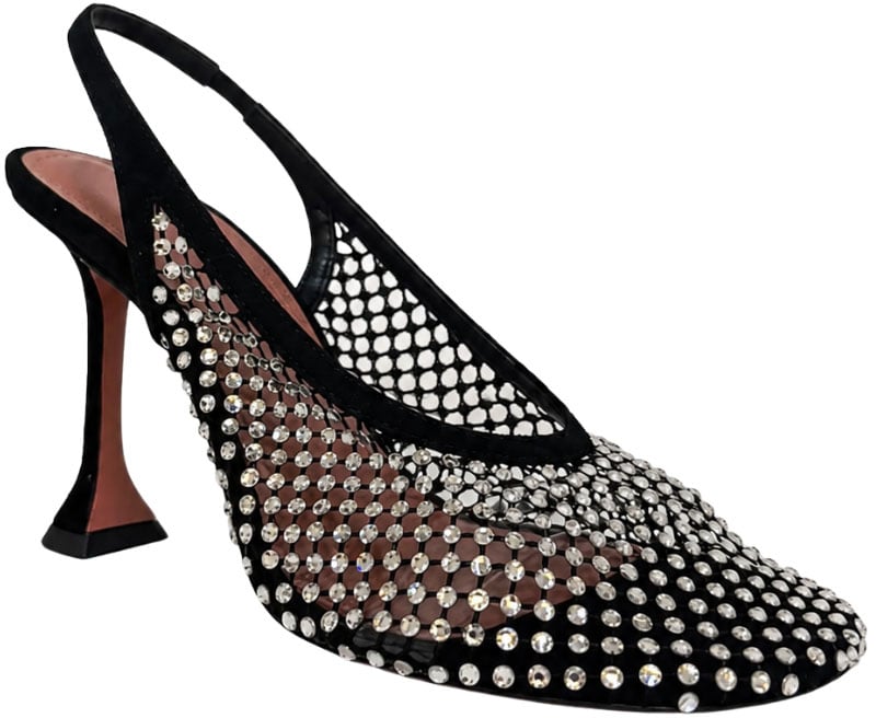 Amina Muaddi With Heel Black Zwart