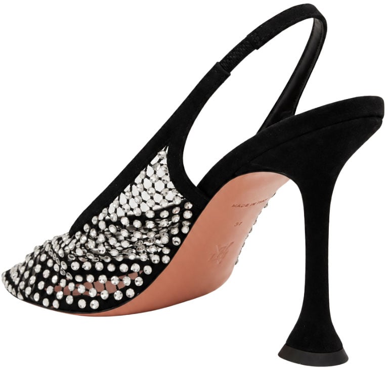 Amina Muaddi With Heel Black Zwart