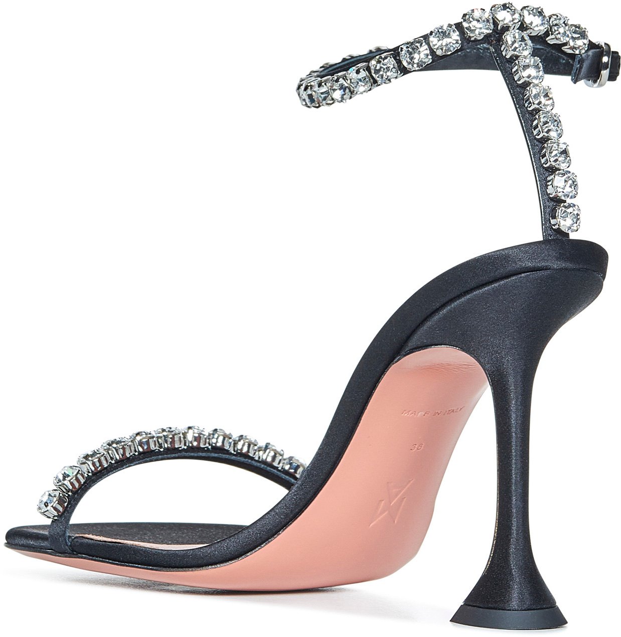 Amina Muaddi Sandals Black Zwart