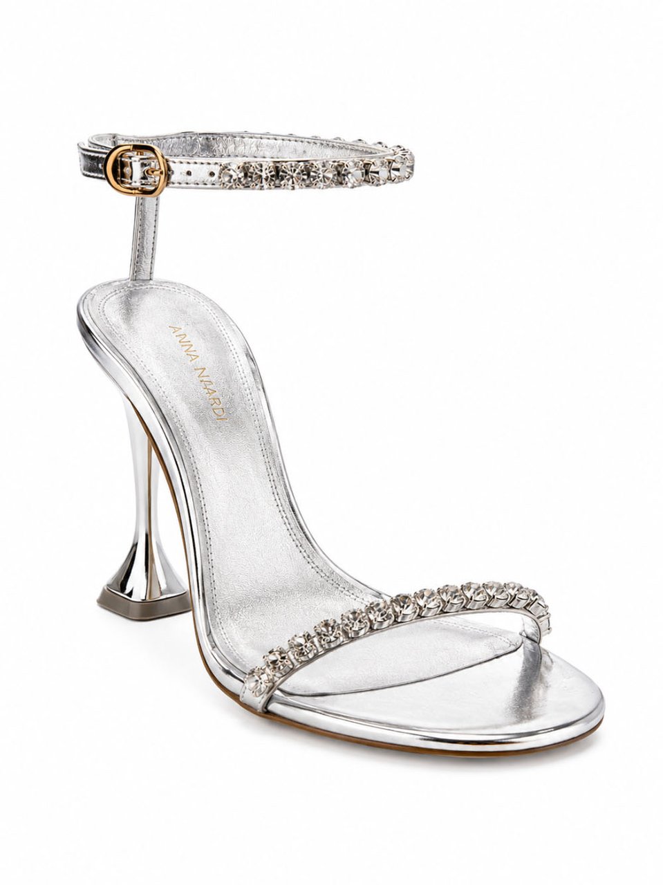 Amina Muaddi Sandals Silver Zilver