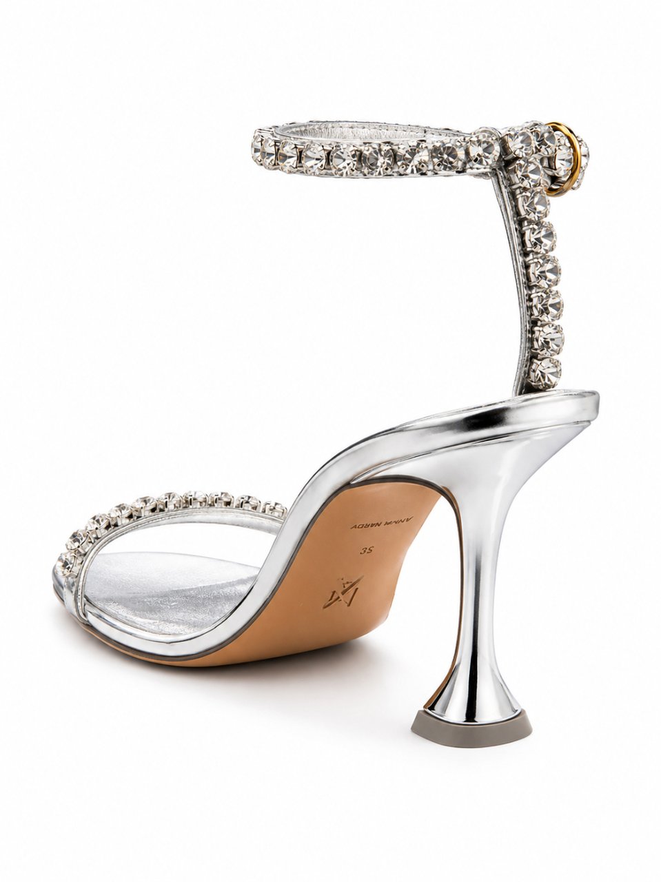 Amina Muaddi Sandals Silver Zilver